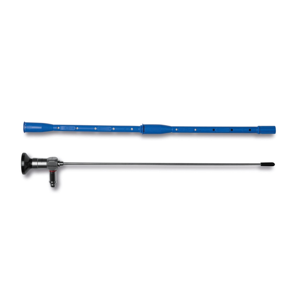 [304341] Endoscope rigide, Ø = 4 mm, L = 30,2 cm, optique à vision frontale 30°, angle de vision 70°, pour l'insémination des chiennes, autoclavable