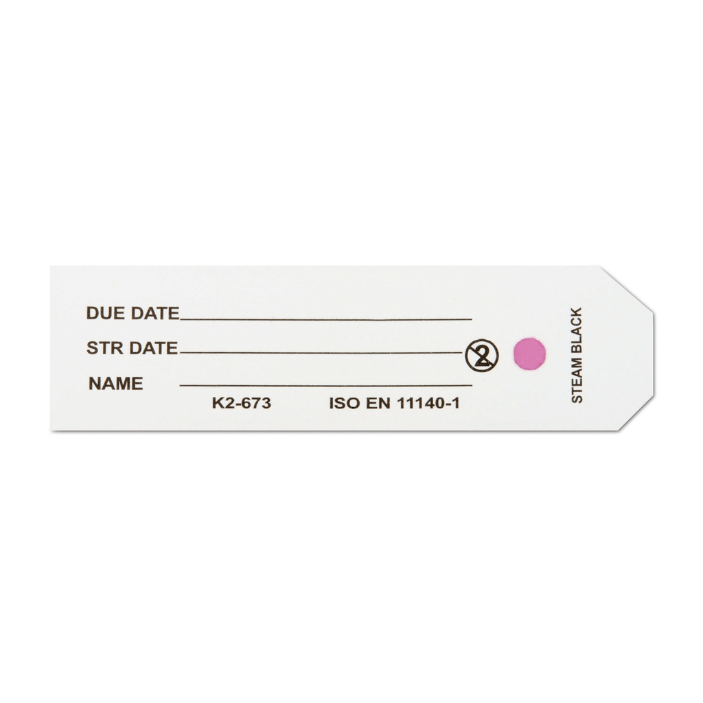 Labels for sterilisation containers with indicator, Pack of 100 labels Dimensions (in mm): L 57 x H 17