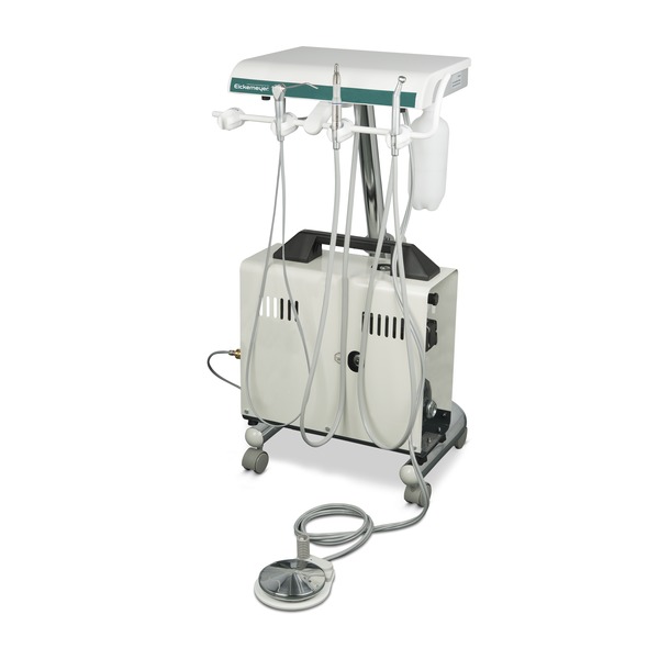[174000] Unidad dental móvil Profident completa con pieza de mano de baja velocidad, contra-ángulo de alta velocidad, sistema aire/agua, incluido compresor.