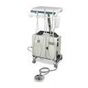 Unidad dental móvil Profident completa con pieza de mano de baja velocidad, contra-ángulo de alta velocidad, sistema aire/agua, incluido compresor.