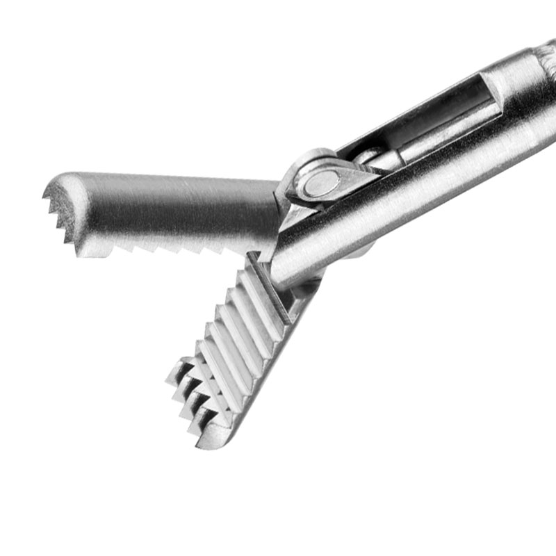 [306230] Pince à corps étrangers, souple, mors crocodile, striée, Ø = 2,3 mm, L = 350 cm