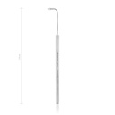 Gass gancho de ojo con orificio ovalado de 1,5 mm, 13 mm, L = 14 cm