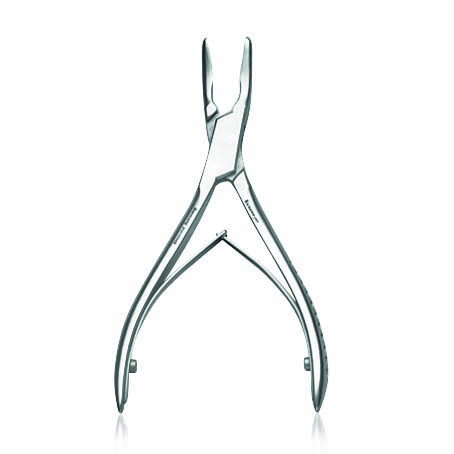 Pinza gubia, LUER-FRIEDMANN curvada, L 14 cm