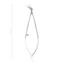 Tijeras para corneo Castroviejo, 10 cm, anguladas a la izquierda