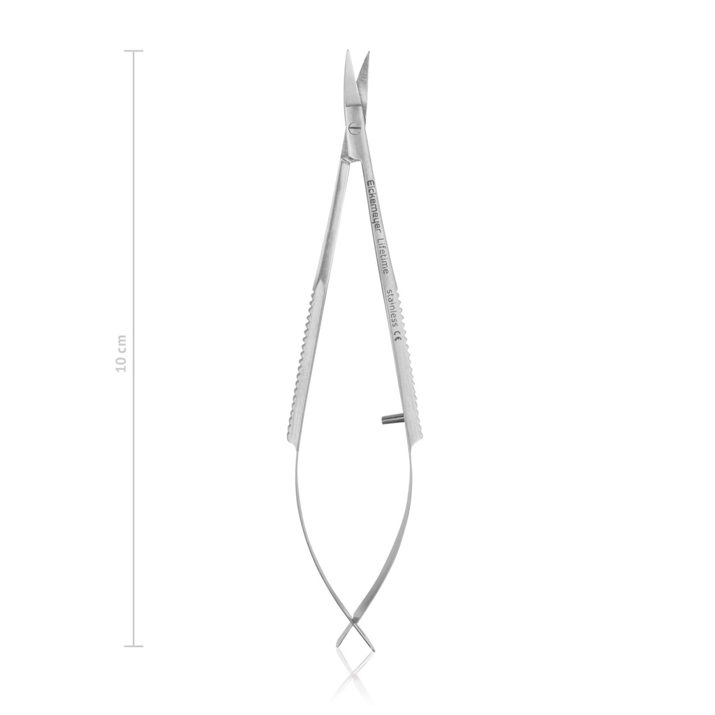 [171710] Tijera de iris Castroviejo, 10 cmcurvado, agudo