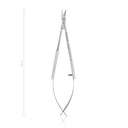 Tijera de iris Castroviejo, 10 cmcurvado, agudo