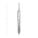 Pinza de iris Bishop-Harmon, 8,5 cm, 1x2 dientes