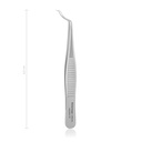 Pinza capsular Hess, 6,5 cm,doble curvado