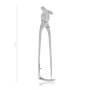pince á castrer Serra, droite, 36 cm, avec blocage