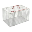 Cage p. chat blanche, recouverte plast. B: 45 x H: 30 x T: 30 cm