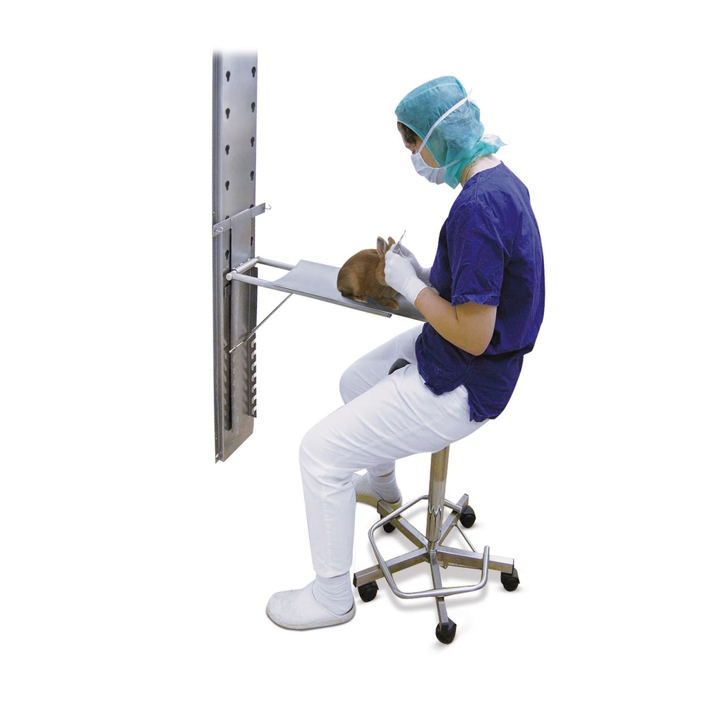 [606020] Table de chirurgie murale inox pour animaux domestiques Dimensions du Plateau: Longueur 50 cm,