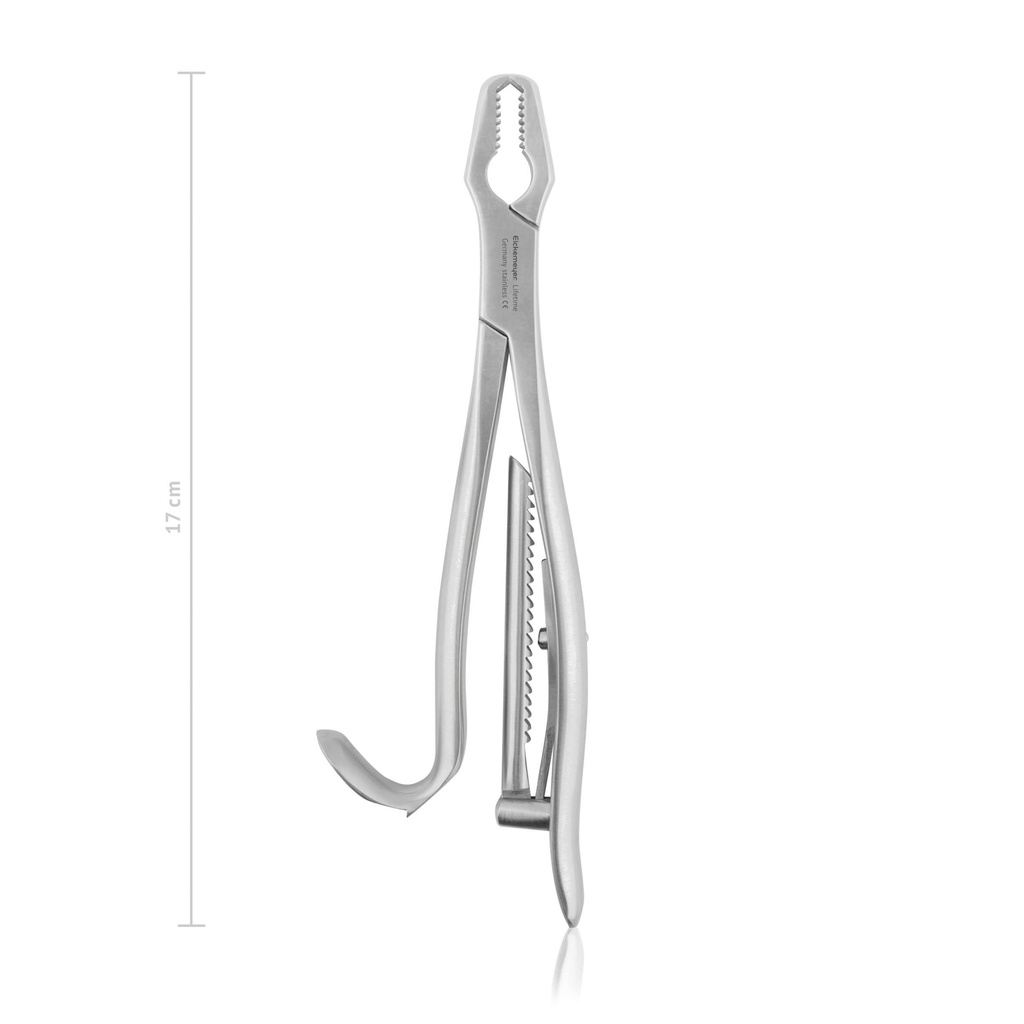 [183117] Pinza de sujección ósea, Kern-mini17 cm con trinquete