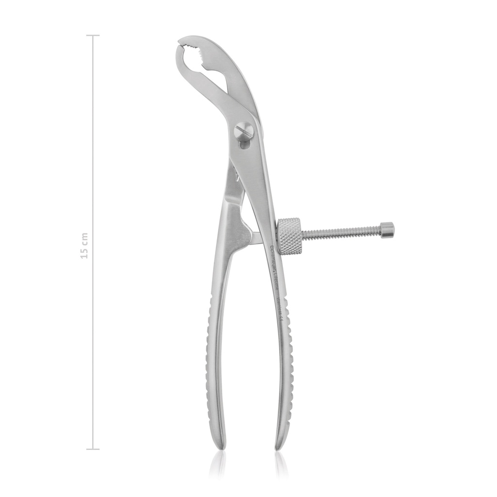 [183415] Pinza de sujección, Auto-centrado, 15 cmcon tornillo de ajuste
