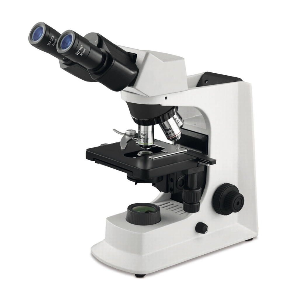 [710061] Microscope de laboratoire EICKEMEYER® Tube binoculaire WF10x (18 mm) Oculaires Objectifs : Achromat 4 / 10 / 40 et 100x