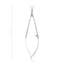 Tijera de catarata secundaria VannasModel Tübingen, 8,5 cm, agudo, curvado