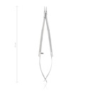 Portaagujas Barraquer, curvo, 13 cm