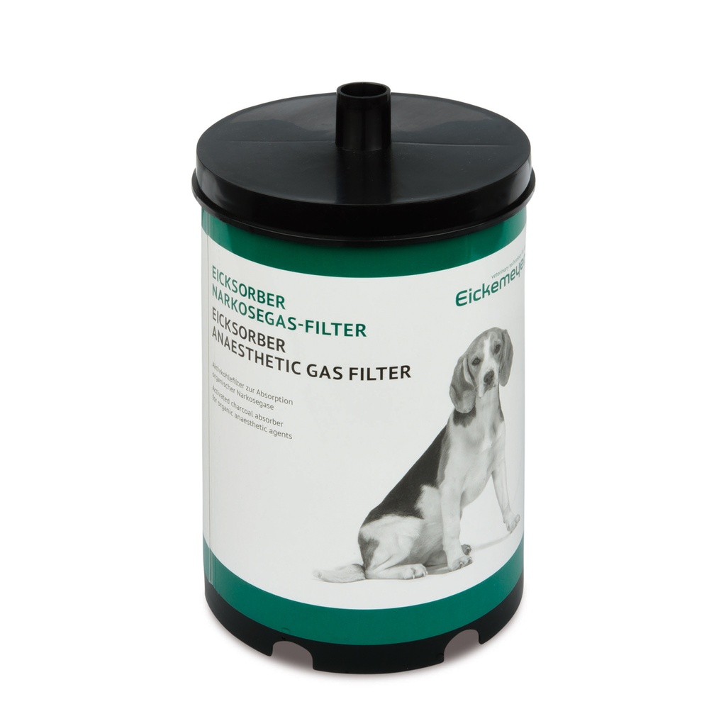 Filtro de gas anestetico EickSorber con tubo de 2 m, 22 mm diam.