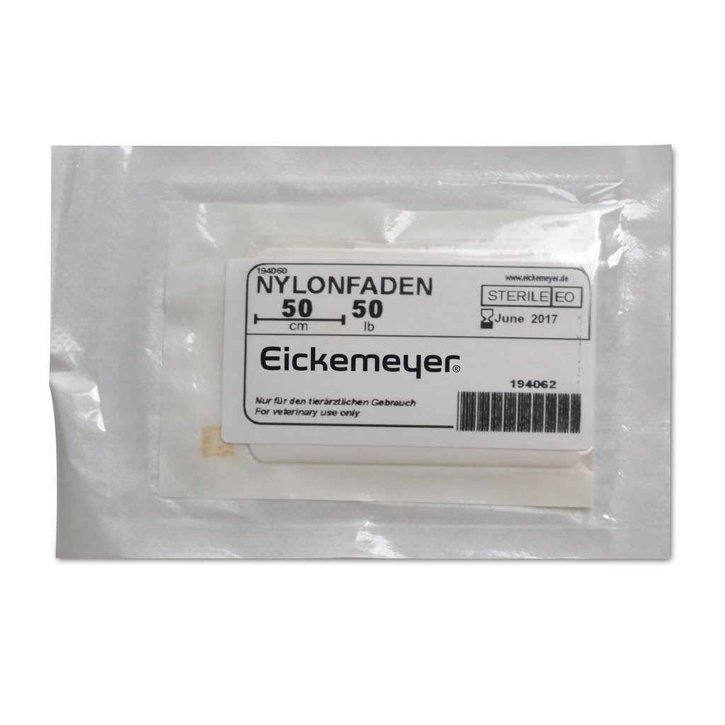 Hilo nailon 50Ib, longitud 500 mmembalado estéril (para 194050)