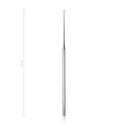 Ear curette BUCK, blunt, angled, 15 cm, size  0 