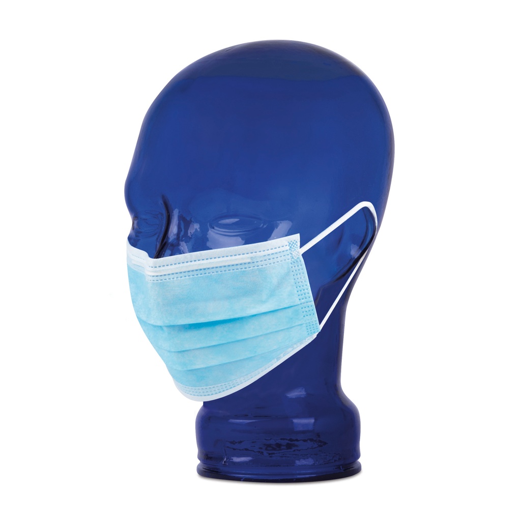 Protège-dents chirurgical, type IIR, 3 plis avec élastique, paquet de 50