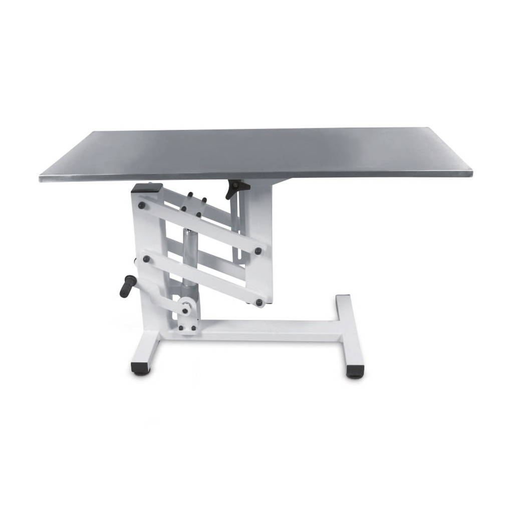 [602355] Table de chirurgie et de consultation BASIC, hydraulique, hauteur réglable de 63 à 115 cm, plateau inox,
