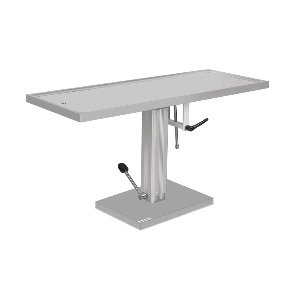 Table de soin et opératoire, ulant CNS18/8, 50 x 130 cm, avec plateau basculant