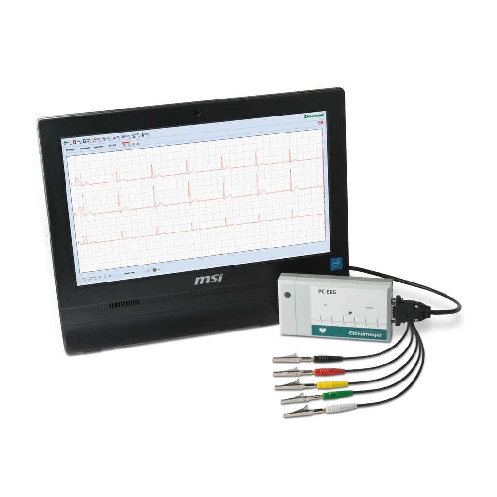 PC-EKG + Versión USB (con todas las versiones de Windows compatibles) Langzeit-EKG-Software, Patientenkabel, Krokodilklemme, Prof. Dr. Matthias Schneider, Kleintierklinik Universität Gießen