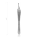 Pinza de Tejido Adson-Brown 12 cm, con dientes laterales, 9 x 9