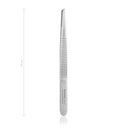 Pince à épiler Bonney, chirurgicale, 18 cm, 1x2 dents, modèle robuste, particulièrement adaptée à la chirurgie thoracique et des tissus mous