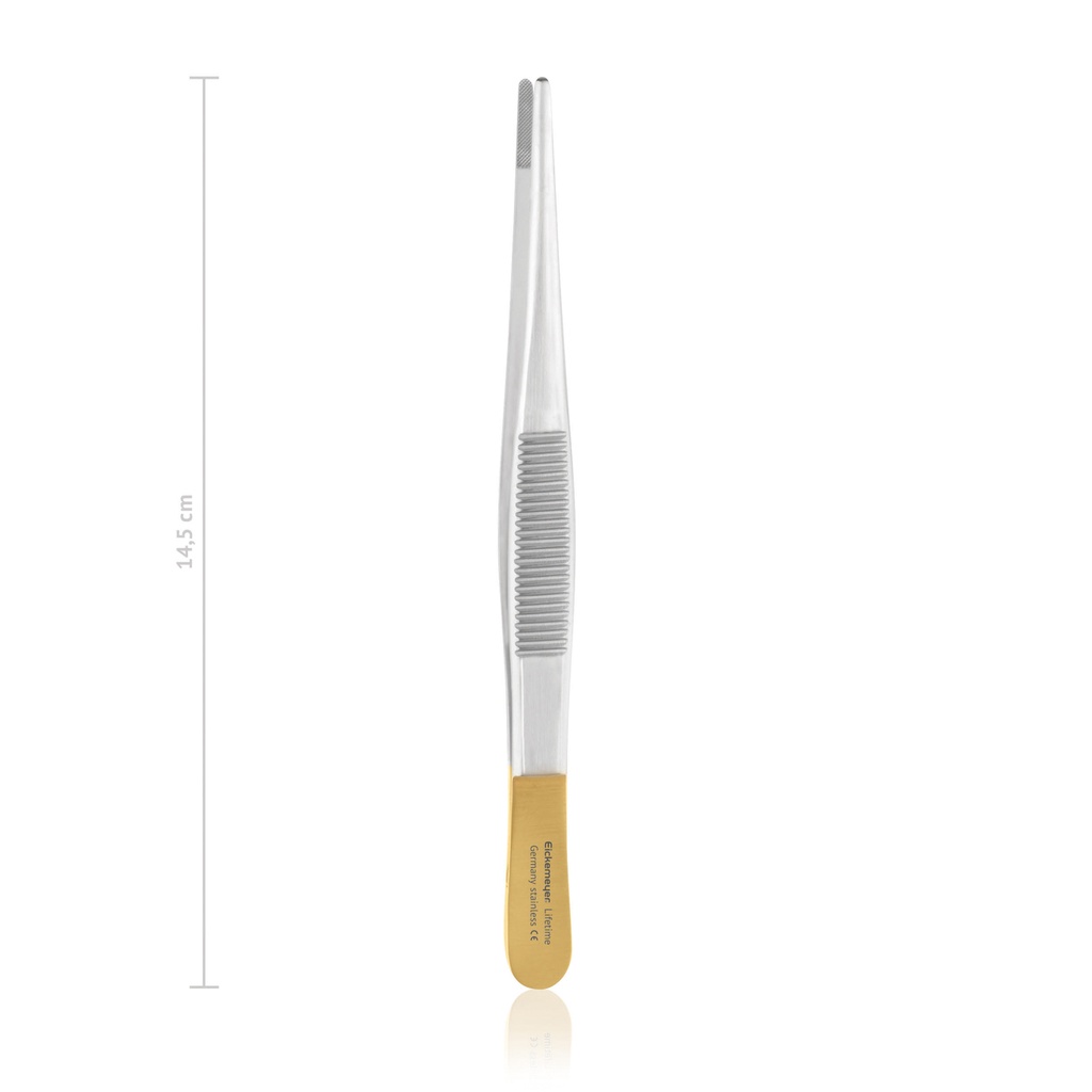 [130214] Dressing forceps STANDARD, 14,5 cm, TC, narrow