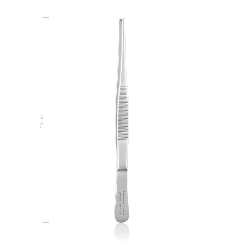 [133315] Tissue forceps STANDARD, 1 x 2 teeth, 15 cm, heavy pattern