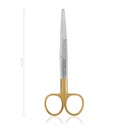 Ciseaux de dissection Mayo, 14,5 cm, trempés, acier trempé, à lames dentelées