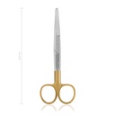 Tijeras de disección Mayo, 14,5 cm, curvas, TC, romas