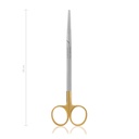 Tijeras de disección Metzenbaum, 18 cm, curvas, romas, TC