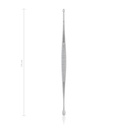 Cureta osea, Willinger,14 cm, punta doble