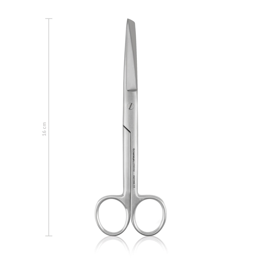 Tijera de cirugía, L 16 cm, recto, agudo/romo