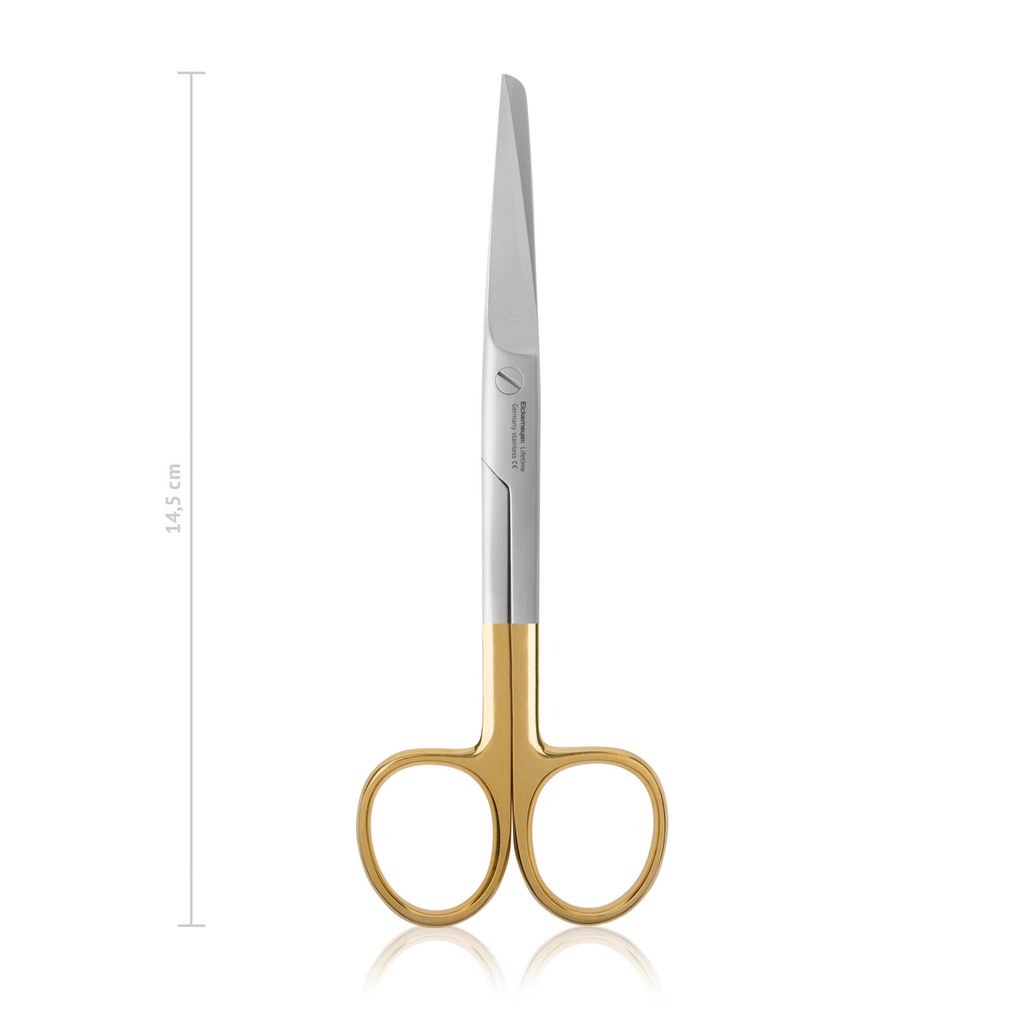 [113314] Surgical scissors STANDARD, sharp/blunt, 14,5 cm, curved, TC