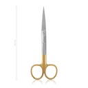 Tijera de cirugía con inserciones de carburo de tungsteno, L 14,5 cm, recto, agudo/romo, TC