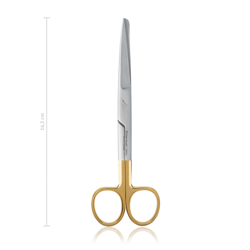 Surgical scissors STANDARD, sharp/blunt, 16,5 cm, curved, TC