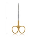 Tijera delicada 11,5 cm, curvado, agudo / agudo, delado TC