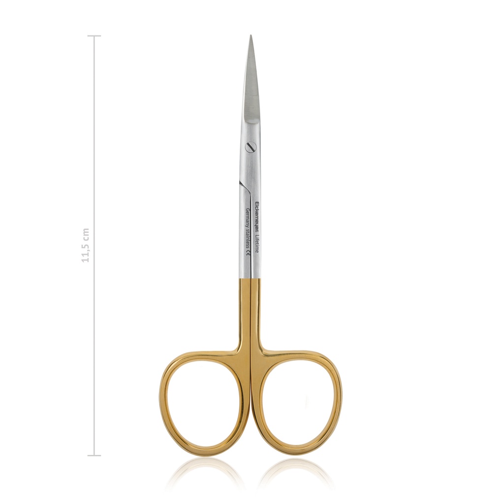 [110011] Scissors IRIS, fine, sharp/sharp, 11,5 cm, straight, TC