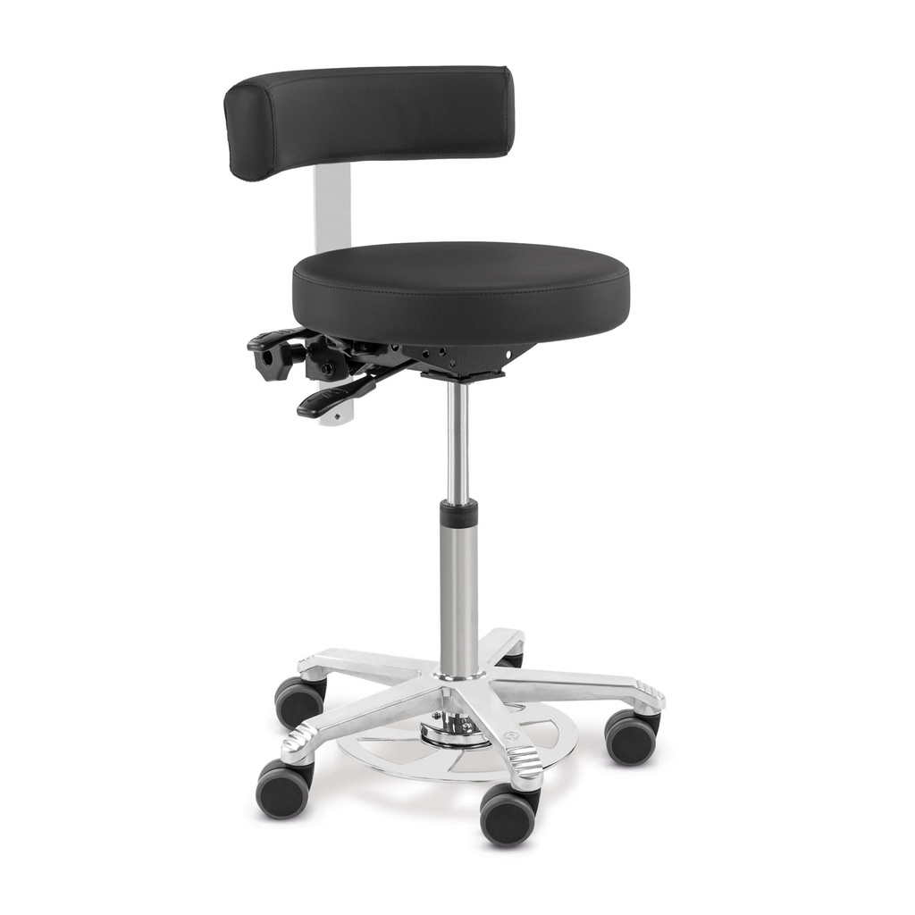 SCORE sillón quirúrgico médico con asiento redondo, respaldo y pedal
