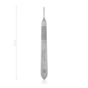 Manche de bistouri, n° 3, manche plat, petit, pour lame fig. 10 - 15