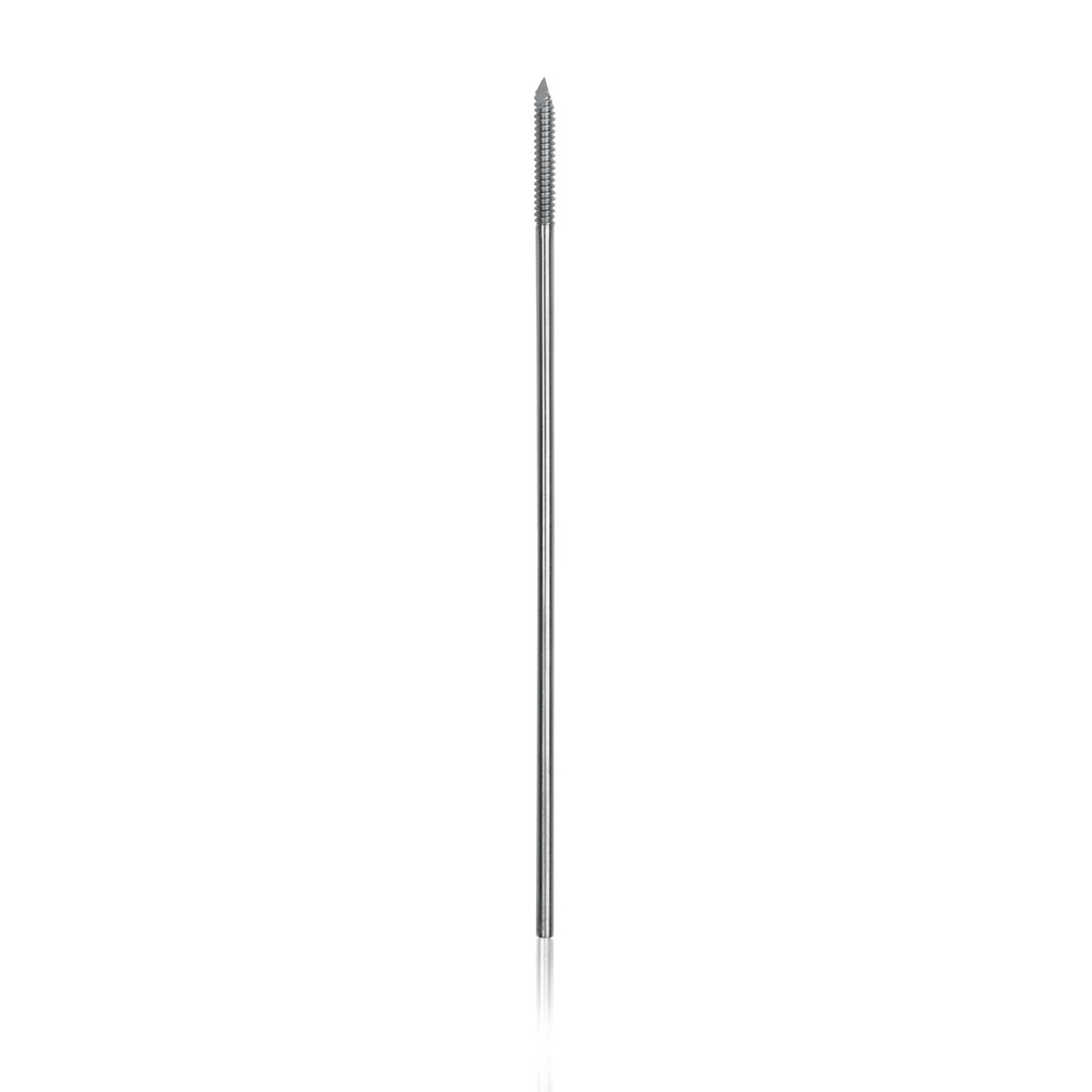 [180593] Aguja Steinmann con rosca positivaD = 2 mm, interface D = 2,5 mmlargo 9,7 cm