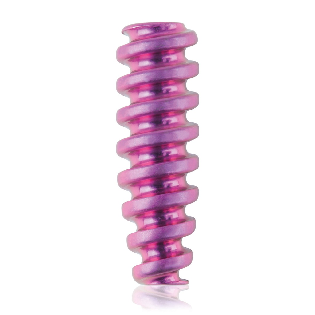 [191542] Vis à interférence en titane, canulée, 1,1/Ø4,0/13,0 mm, HEX 2,0, magenta