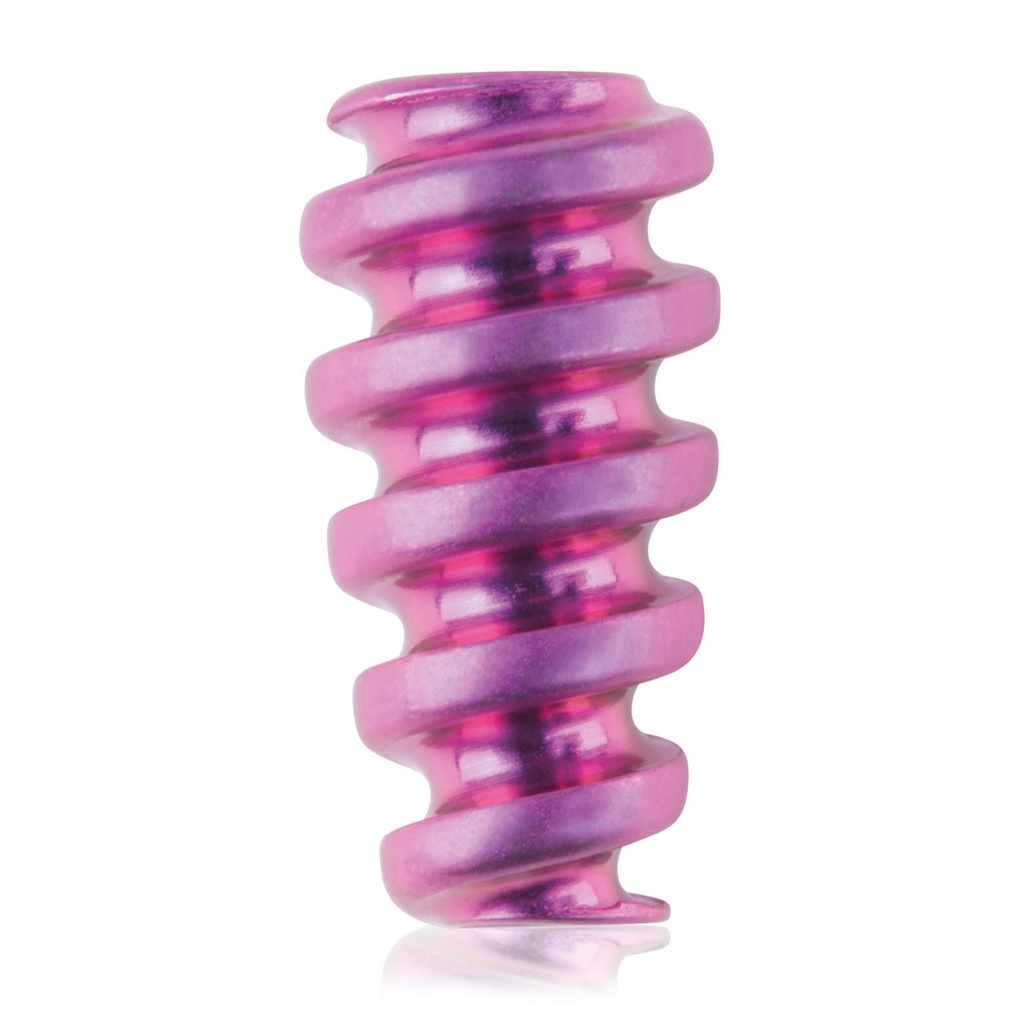 [191540] Vis à interférence en titane, canulée, 1,1/Ø4,0/8,0 mm, HEX 2,0, magenta