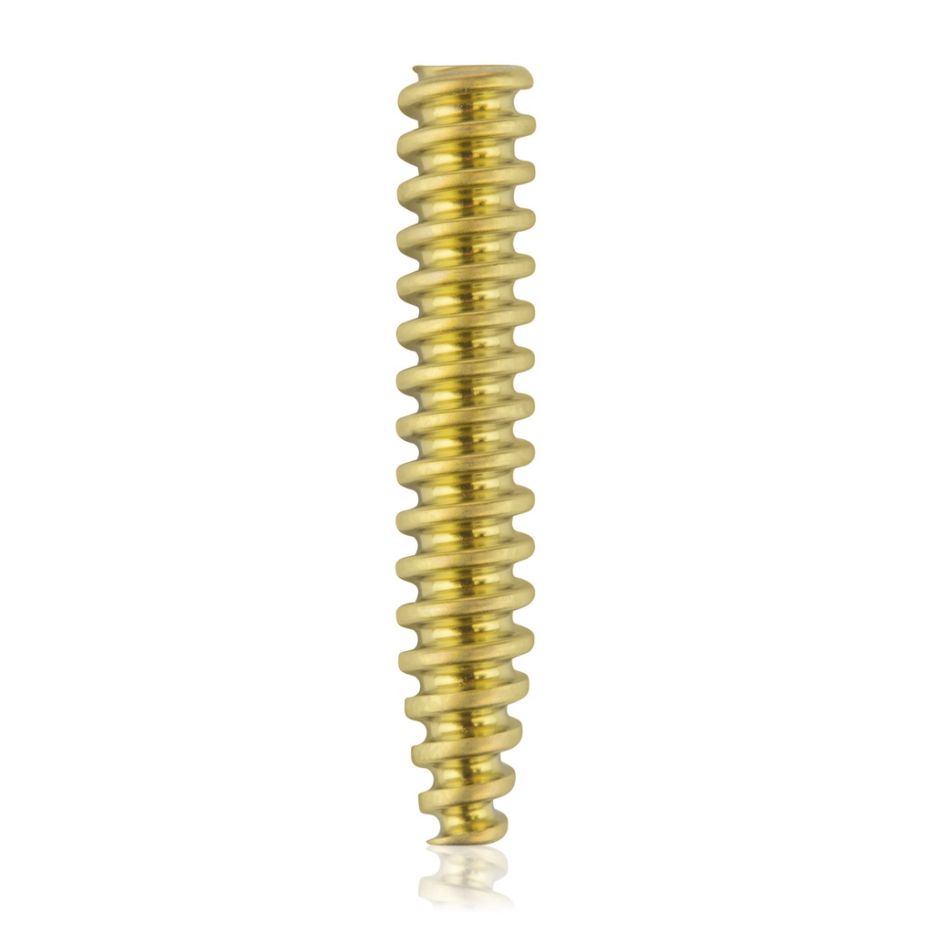 [191548] Tornillo de interferencia de titanio, forma de cañón, 1,1/Ø4,5/25,0 mm, HEX 2,5, amarillo