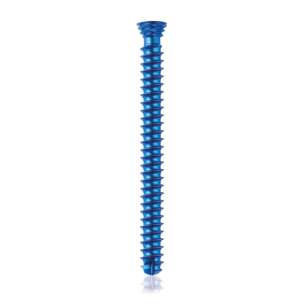 [185467] Titán zárócsavar Ø4,0 × 40 mm, szögstabil, többirányú, kék, Torx 10, önfúró, önmetsző