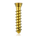 Tornillo de bloqueo de titanio Ø2.3x12mmmultidireccional, dorado, Torx 6autoperforante, autorroscante