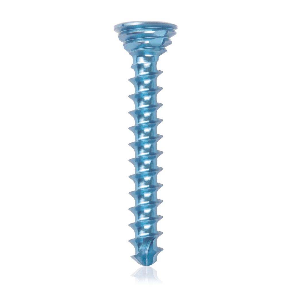 Tornillo de bloqueo de titanio Ø2.7x20mmmultidireccional, azul, Torx 10autoperforante, autorroscante
